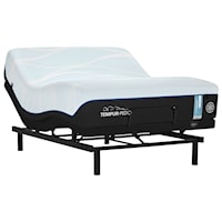 Split Cal King TEMPUR-LUXEbreeze°™ Soft Mattress and Ease 3.0 Adjustable Base; includes 2 mattresses and 2 foundations