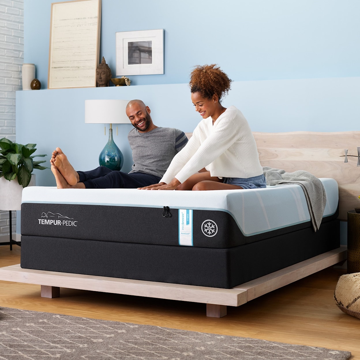 Tempur-Pedic® TEMPUR-PRObreeze°™  Medium Hybrid Queen TEMPUR-PRObreeze°™ Medium Hybrid Set