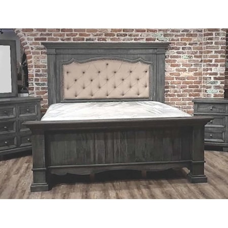 Queen Mansion Upholstered Bed