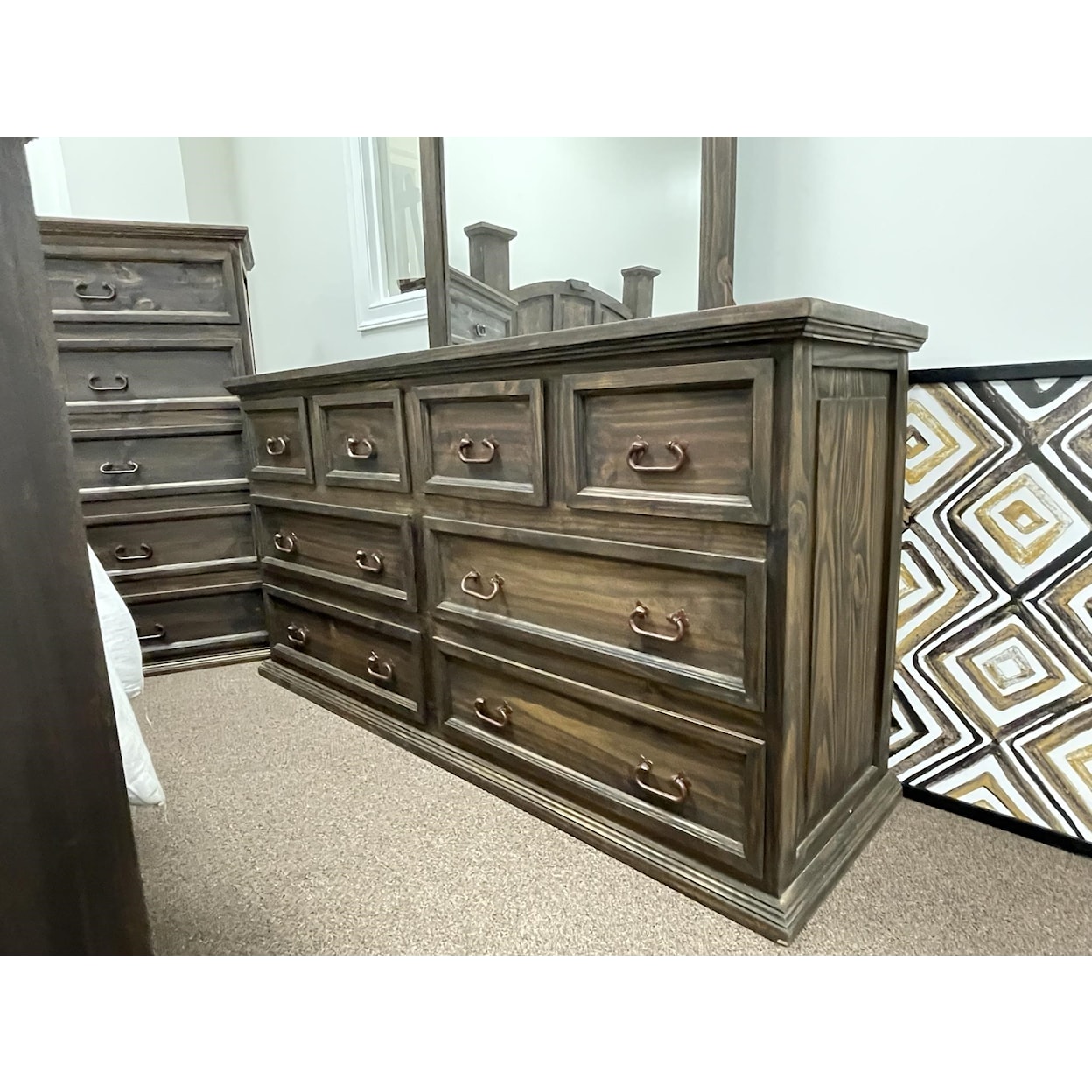 Original Texas Rustic La Mansion Solid Wood Dresser