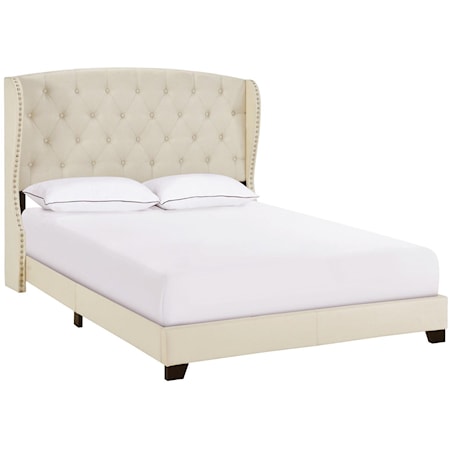 Queen Tufted Wing Bed