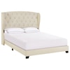 The Monday Company Upholstered Bedroom Queen Tufted Wing Bed