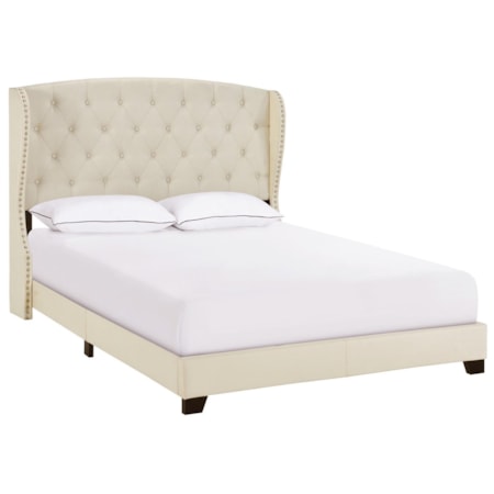 Queen Tufted Wing Bed