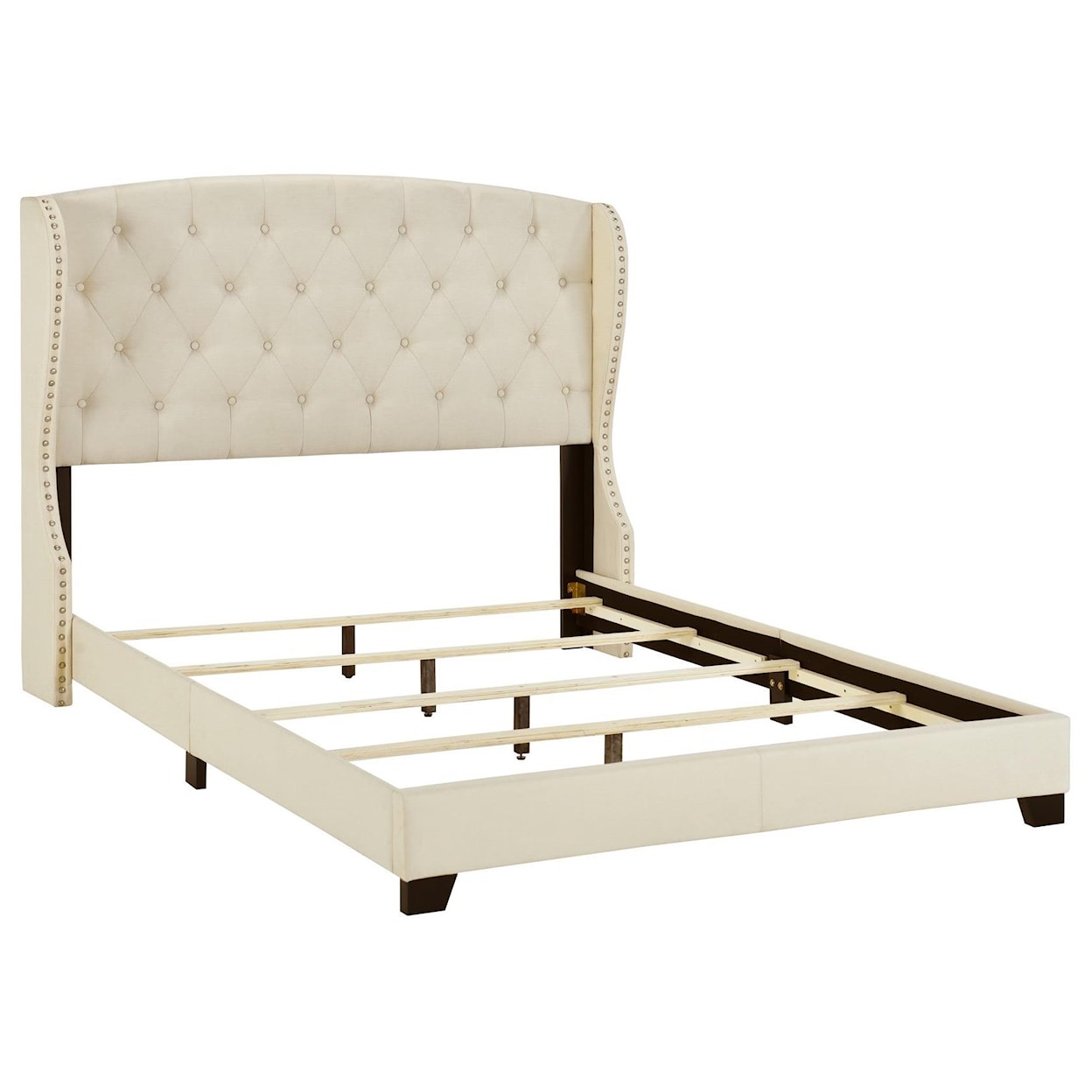 The Monday Company Upholstered Bedroom Queen Tufted Wing Bed