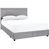 The Monday Company Upholstered Bedroom Queen Nail Trim Storage Bed