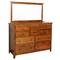 Casual Large High Dresser and Mirror