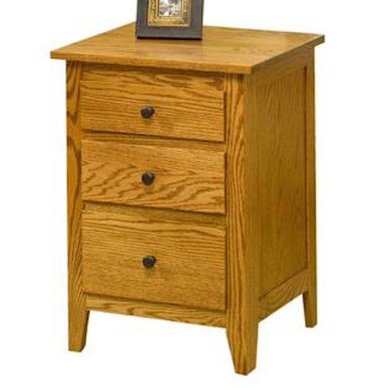 The Urban Collection Jamestown Square 3 Drawer Nightstand