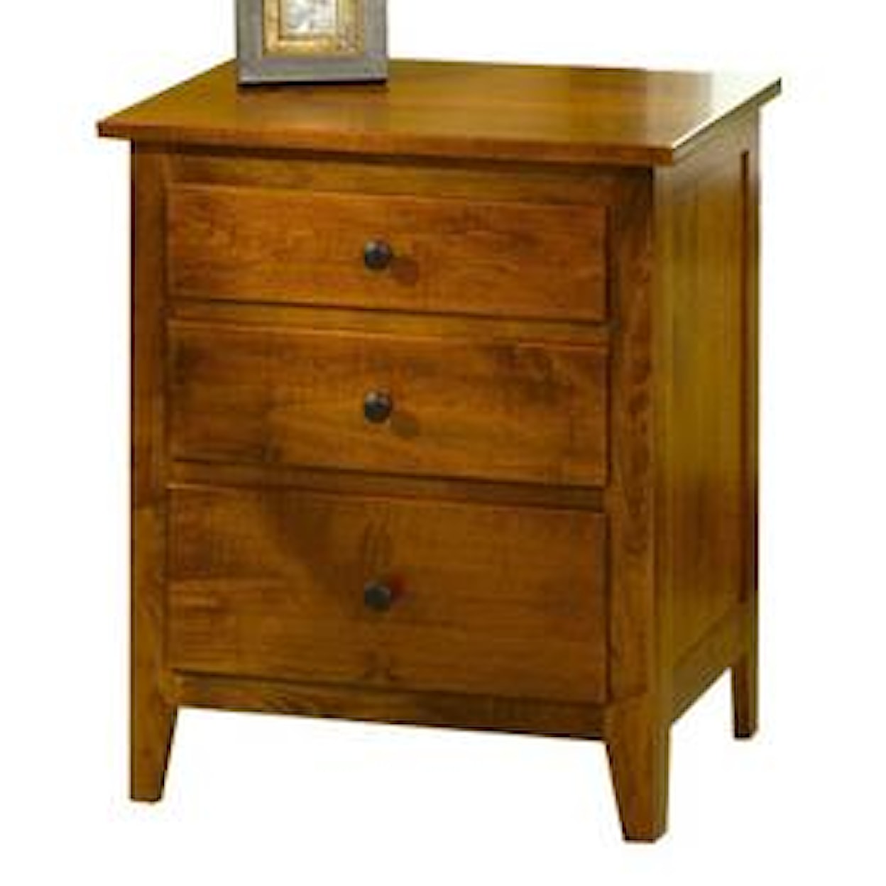 The Urban Collection Jamestown Square Large 3 Drawer Nightstand