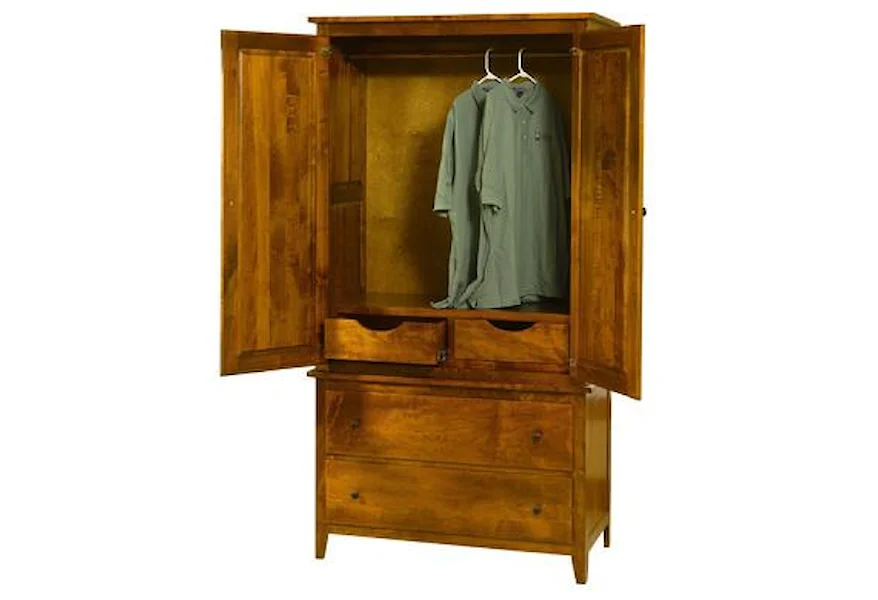 Jamestown Square 2 Piece Armoire by The Urban Collection at Sheely's Furniture & Appliance