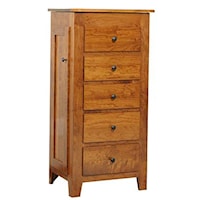 Casual Jewelry Armoire with 5 Drawers