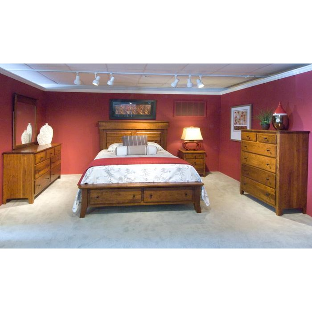 The Urban Collection Jamestown Square Queen Panel Bed with Storage Footboard