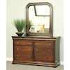 The Urban Collection Bordeaux Six Drawer Dresser and Rounded Mirror Set