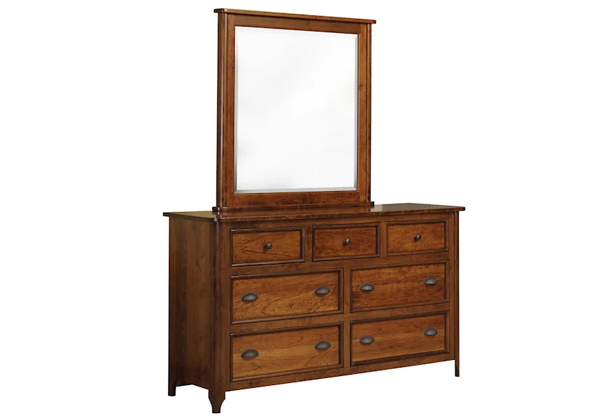 Hudson  Seven Drawer Dresser and Mirror by The Urban Collection at Sheely's Furniture & Appliance