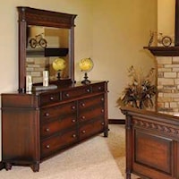 Traditional Small Dresser and Mirror