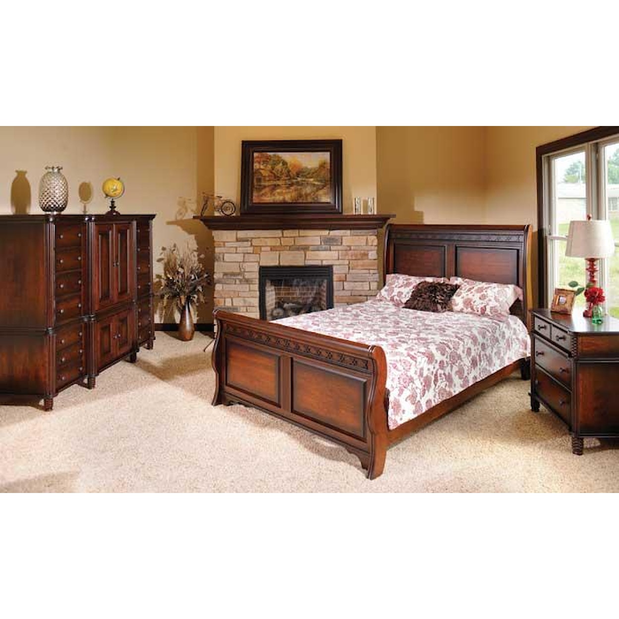 The Urban Collection New Generations Queen Sleigh Bed with High Footboard