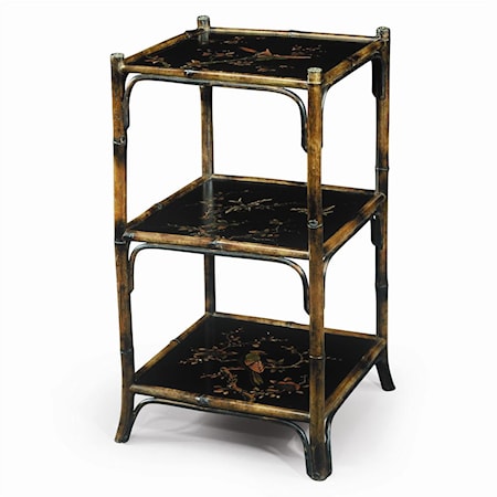 Chinoiserie Hand Painted Etagere