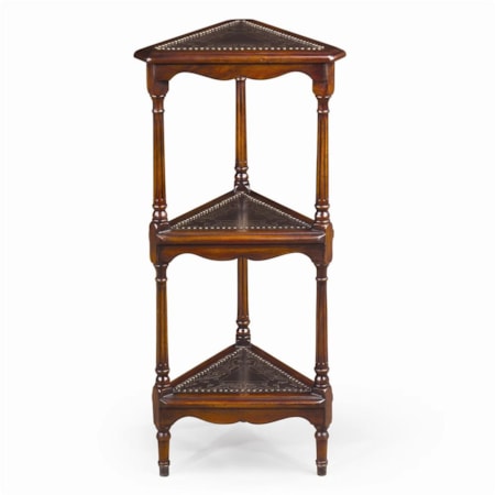 Engraved 3 Tier Corner Etagere