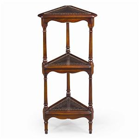 Engraved 3 Tier Corner Etagere