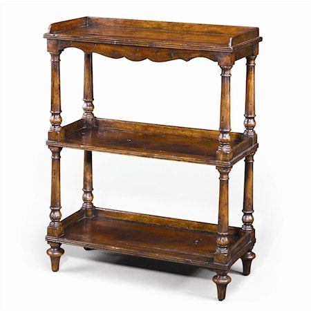 Antiqued Wood 3 Tiered Etagere