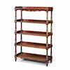 Theodore Alexander Bookcases Antiqued Wood 5 Tiered Etagere
