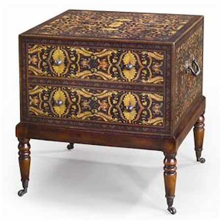 Bedside Chest/ Lamp Table with Casters