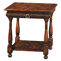 Elizabeth's Square Lamp Table with Slim Drawer