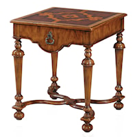 Mary's Square Lamp Table with Top Drawer