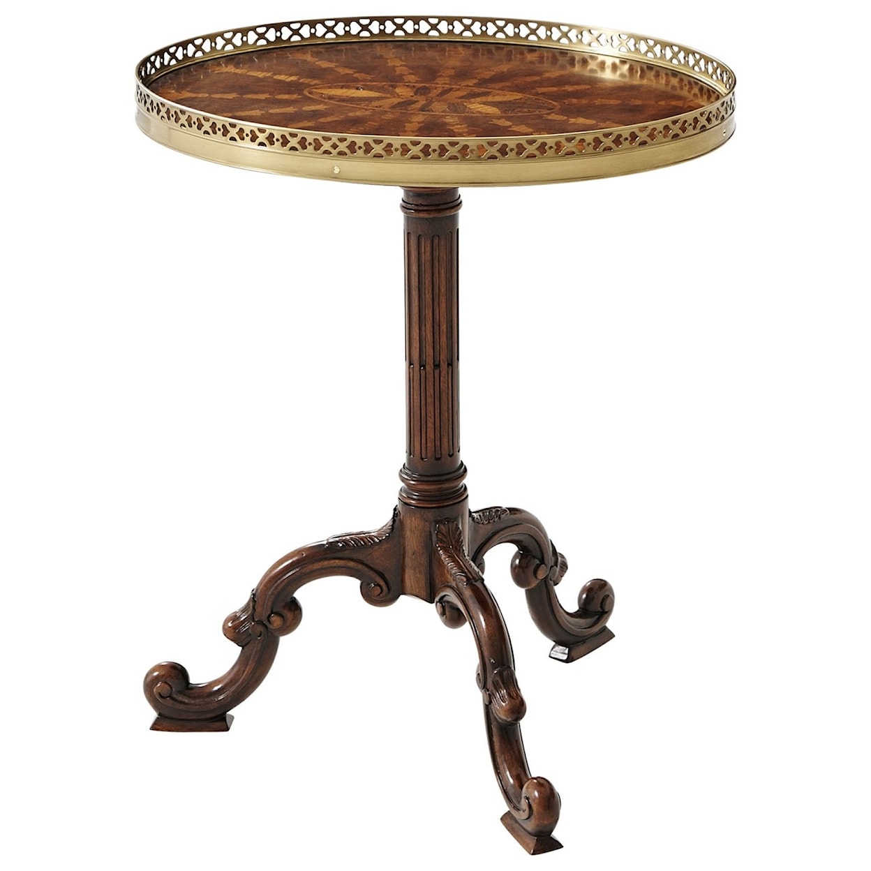 Theodore Alexander Essential TA Radiating Parquetry Lamp Table