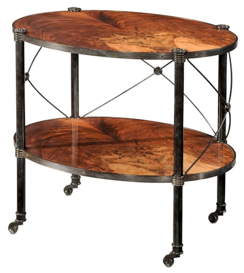 Flame Bubinga Two Tiered Lamp Table