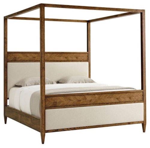 Upholstered Canopy King Bed