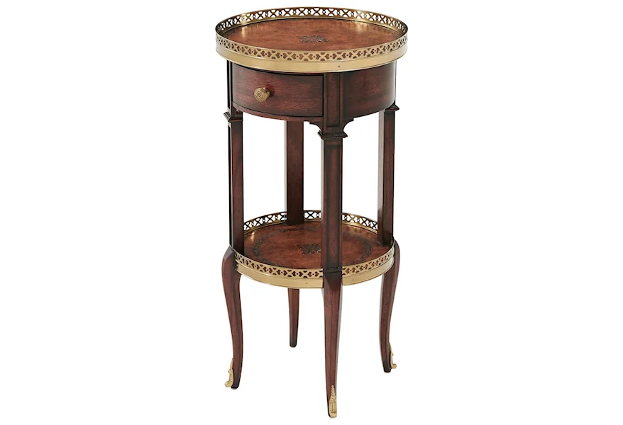 Tables Louis XVI Circle Lamp Table by Theodore Alexander at Malouf Furniture Co.