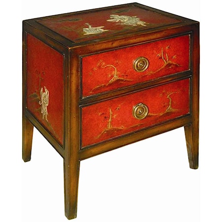 2 Drawer Bedside Chest Lamp Table