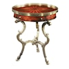 Theodore Alexander Tables Round Brass Lamp End Table