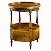 Theodore Alexander Tables 2 Drawer Circular Lamp End Table