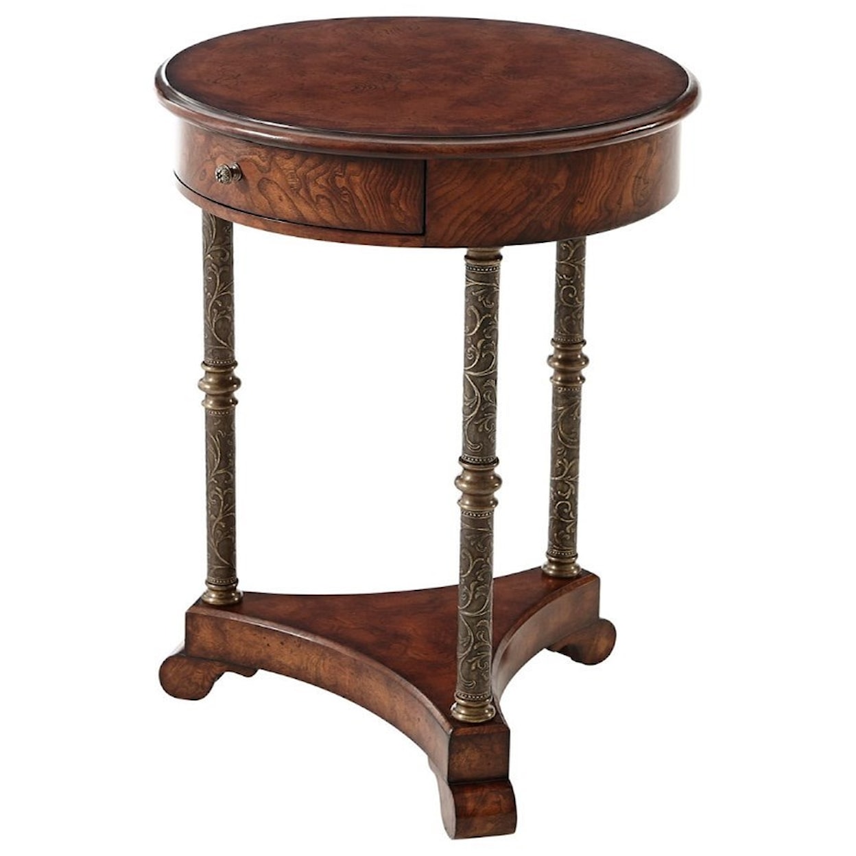 Theodore Alexander Tables Round Lamp End Table