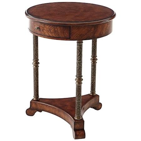 Round Lamp End Table