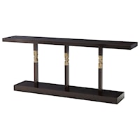 Erno Console Table with Brass Accents