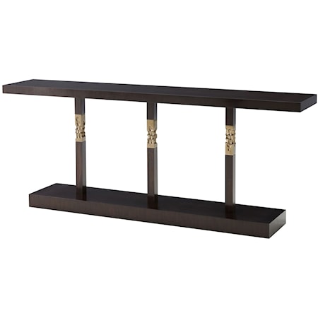 Erno Console Table with Brass Accents