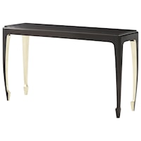 Golden Curve Console Table with Gold Leaf