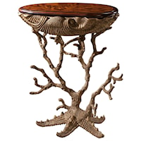 Gilt Grotto Table with Clam Shell, Coral, and Starfish Motif