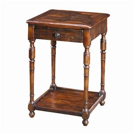 Antique Wood End Table