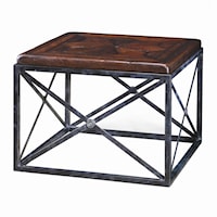 Brass Campaign End Table