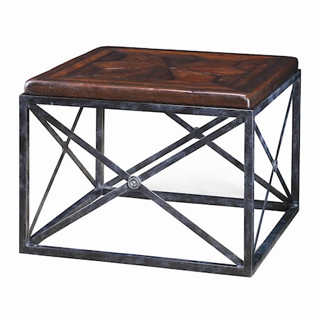 Brass Campaign End Table