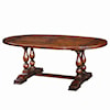 Theodore Alexander Tables Antiqued Wood Oval Dining Table