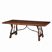 Traditional Rectangular Antiqued Wood Dining Table