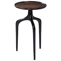 Balance Accent Table with Sinuous Mahogany Legs
