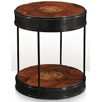 Verdigris Brass Drum Lamp Table