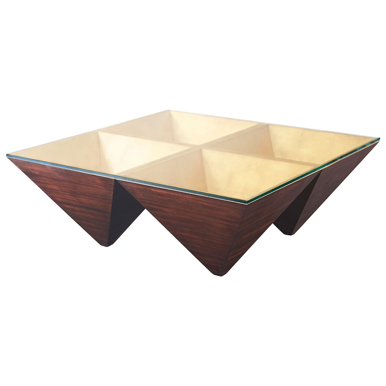 Theodore Alexander Vanucci Eclectics Pyramidal Points Cocktail Table