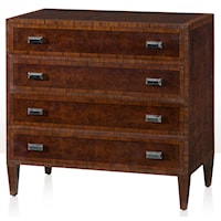 Imbuya and Rosewood Crossbanded Chest of Drawers