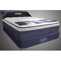 Cal King Plush Box Top Mattress and High Profile Foundation